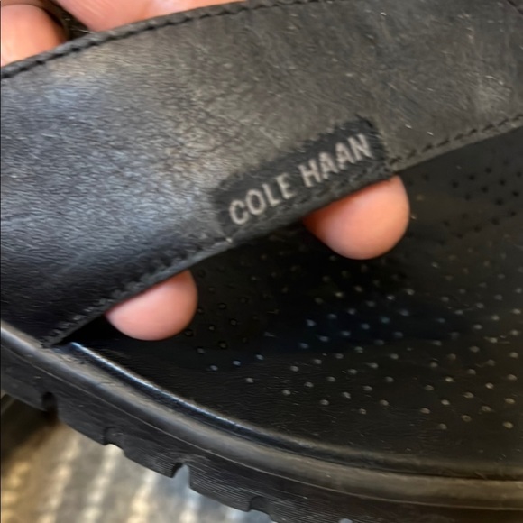 Cole Haan Zero Grand Men\'s Black Leather Summer Sandals size 9 main image 2